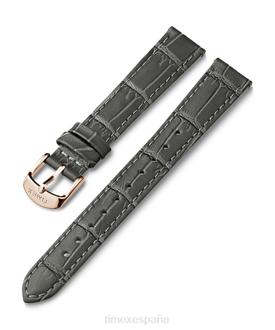 correas | Timex Correa de cuero de 16 mm. gris unisexo Z8X2455