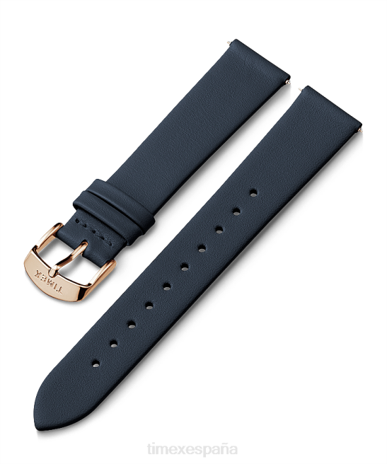 correas | Timex Correa de cuero de 18 mm. azul unisexo Z8X2432