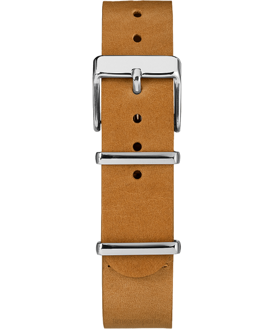 correas | Timex Correa de cuero de 18 mm con doble capa broncearse unisexo Z8X2420