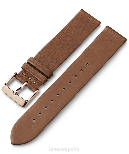 correas | Timex Correa de cuero de liberación rápida de 20 mm broncearse unisexo Z8X2423
