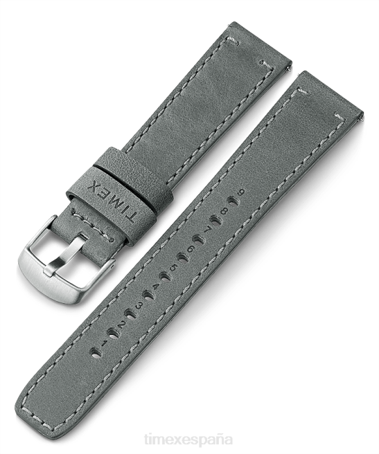 correas | Timex Correa de cuero de liberación rápida de 20 mm gris unisexo Z8X2468