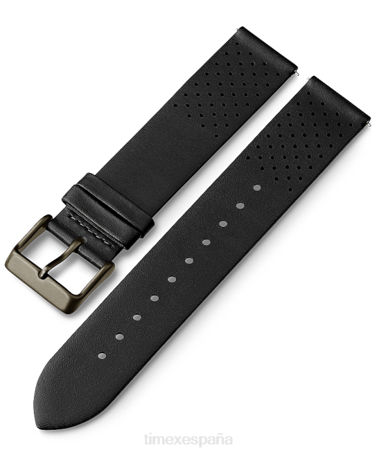 correas | Timex Correa de cuero de liberación rápida de 20 mm negro unisexo Z8X2461