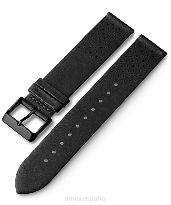 correas | Timex Correa de cuero de liberación rápida de 20 mm negro unisexo Z8X2467