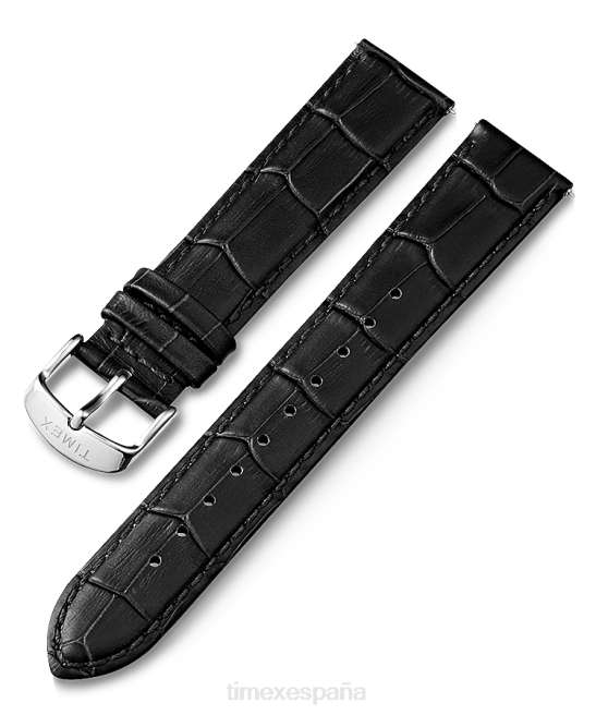 correas | Timex Correa de cuero de liberación rápida de 20 mm negro unisexo Z8X2469