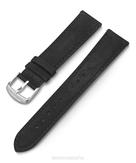 correas | Timex Correa de cuero de liberación rápida de 20 mm negro unisexo Z8X2470