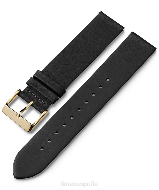 correas | Timex Correa de cuero de liberación rápida de 20 mm negro unisexo Z8X2481