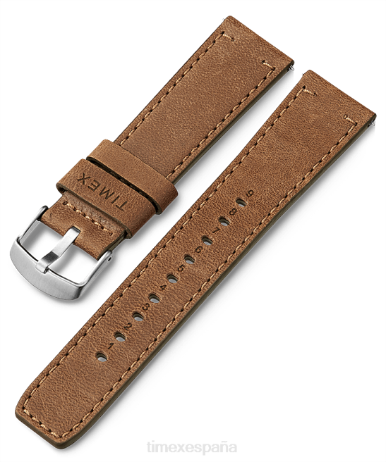correas | Timex Correa de cuero de liberación rápida de 22 mm broncearse unisexo Z8X2435