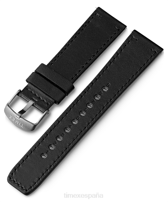 correas | Timex Correa de cuero de liberación rápida de 22 mm negro unisexo Z8X2426