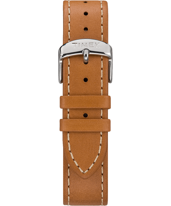 correas | Timex correa de cuero cosida de dos piezas broncearse unisexo Z8X2456