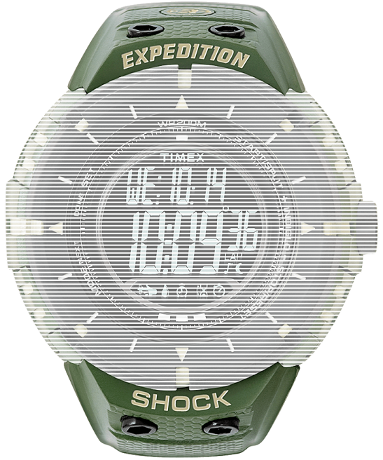 correas | Timex Correa de repuesto para brújula digital Expedition Shock. verde unisexo Z8X2680