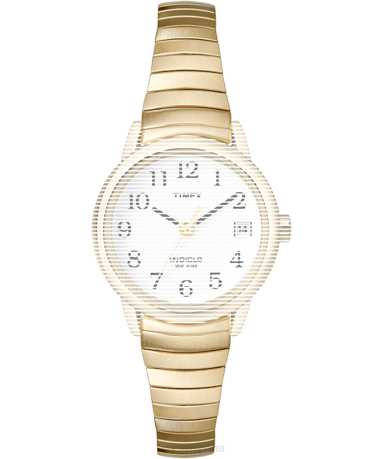 correas | Timex Correa de repuesto para fácil lectura. tono dorado unisexo Z8X2632
