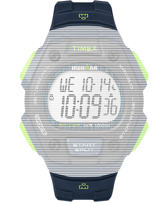 correas | Timex Correa de resina de repuesto de 18 mm para Ironman Classic 30 de tamaño completo. azul unisexo Z8X2629