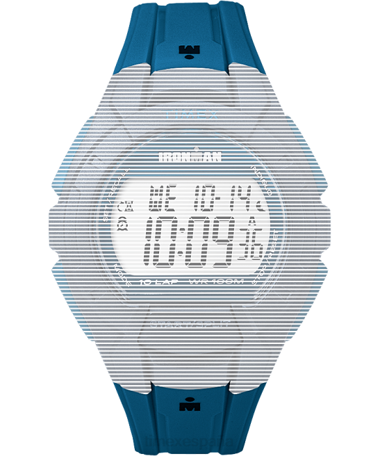 correas | Timex Correa de resina de repuesto de 18 mm para Ironman Essential 10 de tamaño completo. azul unisexo Z8X2563