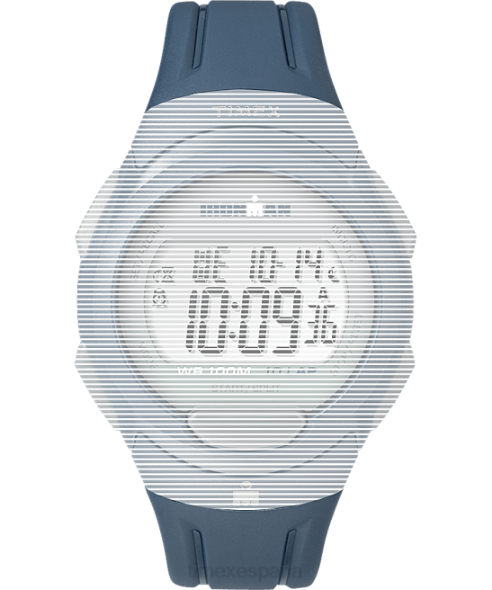 correas | Timex Correa de resina mate de repuesto de 16 mm para Ironman Essential 10 de tamaño completo azul unisexo Z8X2559
