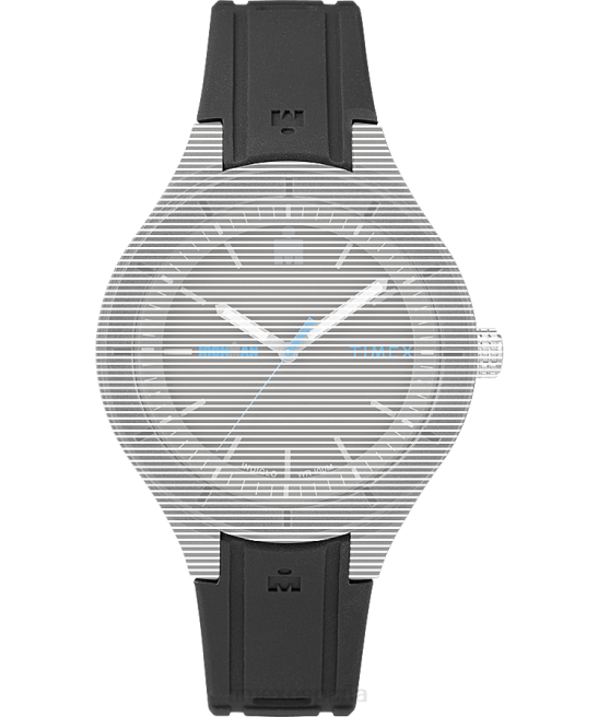 correas | Timex Correa de silicona de repuesto de 18 mm para Ironman Essential. negro unisexo Z8X2706