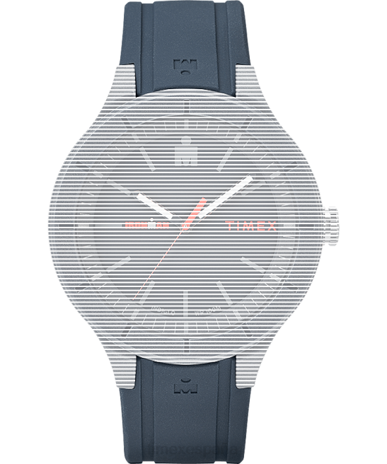 correas | Timex Correa de silicona de repuesto de 20 mm para Ironman Essential. azul unisexo Z8X2555