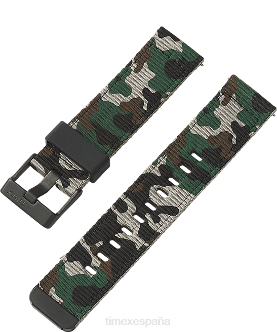correas | Timex Correa de tela de liberación rápida de 22 mm camuflaje unisexo Z8X2516