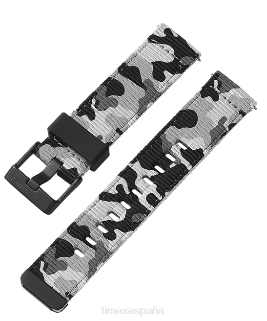 correas | Timex Correa de tela de liberación rápida de 22 mm camuflaje unisexo Z8X2517