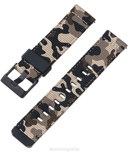 correas | Timex Correa de tela de liberación rápida de 22 mm camuflaje unisexo Z8X2520