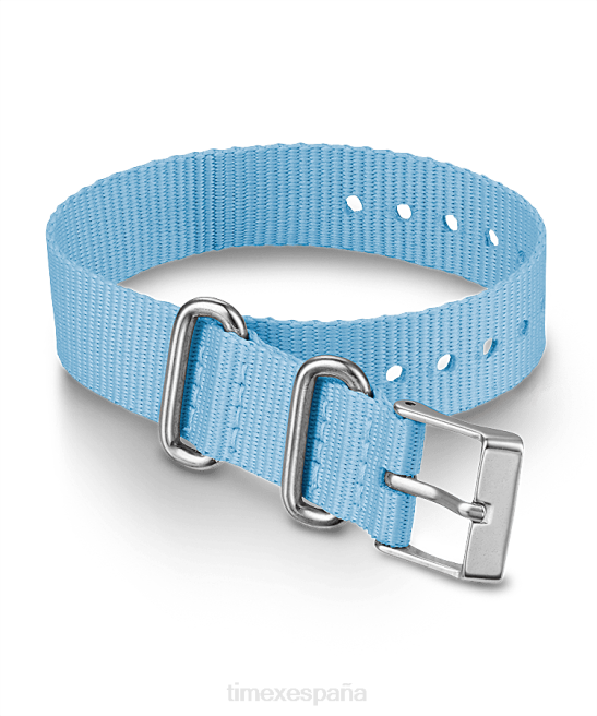 correas | Timex Correa de tela de una sola capa deslizable de 16 mm azul unisexo Z8X2507
