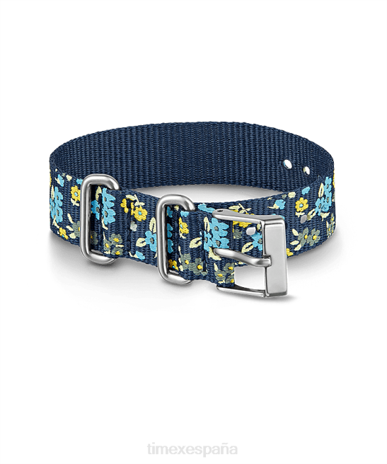 correas | Timex Correa de tela de una sola capa deslizable de 16 mm azul unisexo Z8X2527