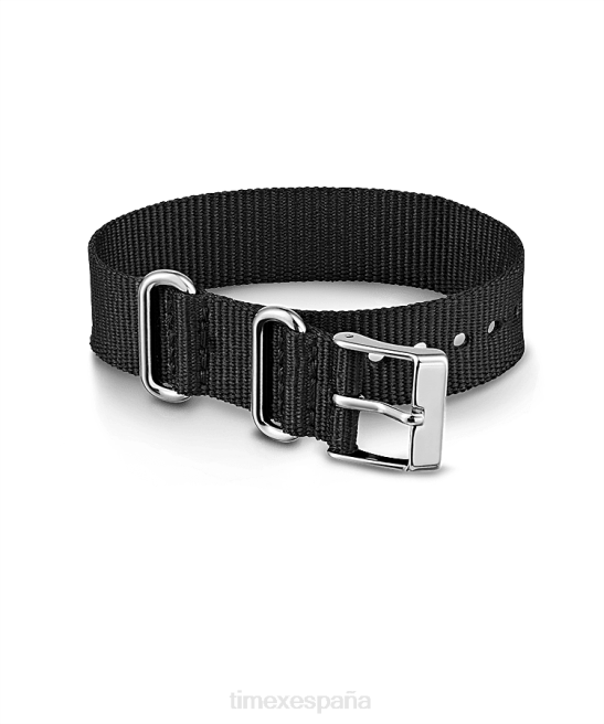 correas | Timex Correa de tela de una sola capa deslizable de 16 mm negro unisexo Z8X2501