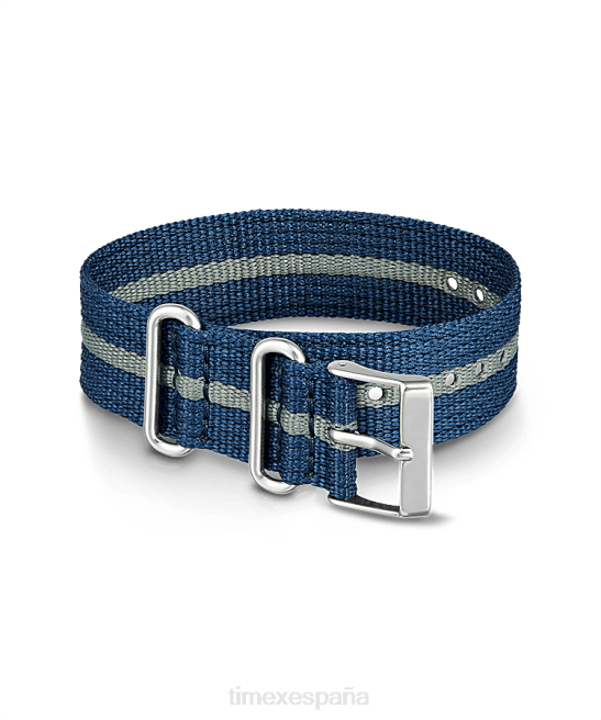 correas | Timex Correa de tela de una sola capa deslizable de 20 mm azul unisexo Z8X2502