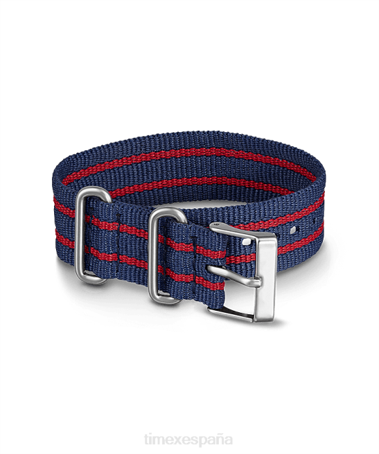 correas | Timex Correa de tela de una sola capa deslizable de 20 mm azul unisexo Z8X2505