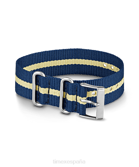 correas | Timex Correa de tela de una sola capa deslizable de 20 mm azul unisexo Z8X2539
