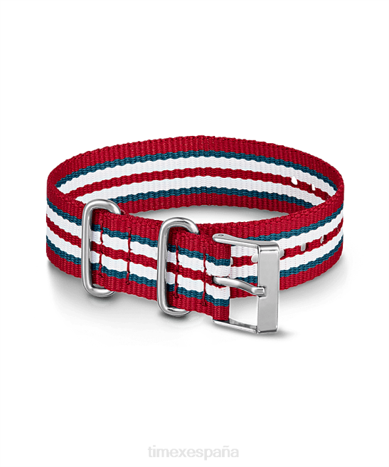 correas | Timex Correa de tela de una sola capa deslizable de 20 mm rojo unisexo Z8X2528