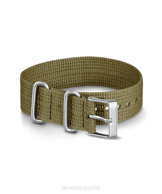 correas | Timex Correa de tela de una sola capa deslizable de 20 mm verde unisexo Z8X2510