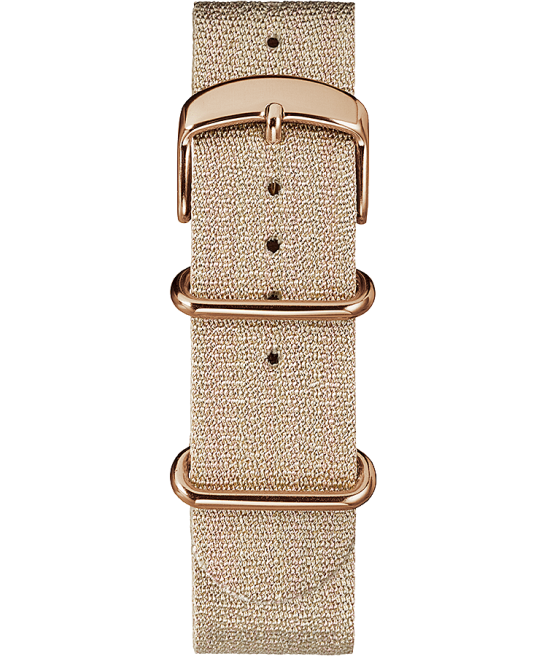 correas | Timex Correa deslizable de tela tejida metálica de 20 mm rosa unisexo Z8X2521