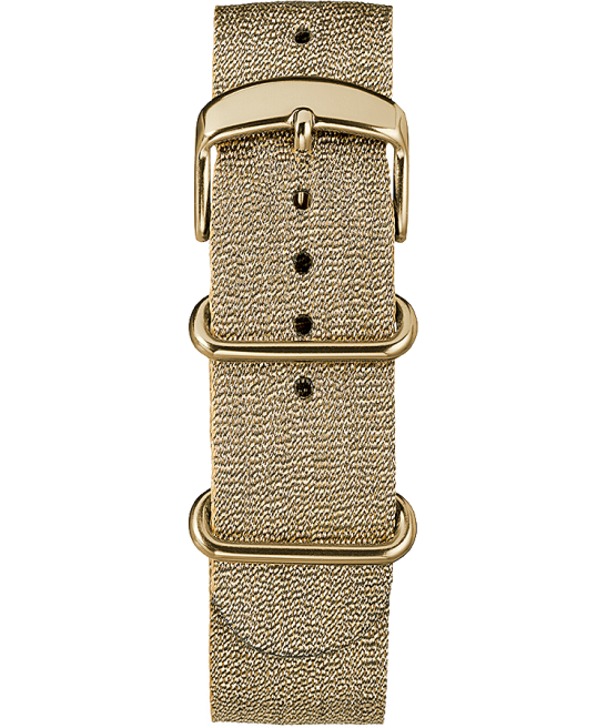 correas | Timex Correa deslizable de tela tejida metálica de 20 mm tono dorado unisexo Z8X2525