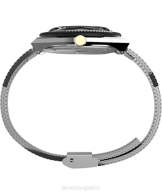 relojes | Q Timex Reedición de reloj con pulsera de acero inoxidable de 38 mm. acero inoxidable/bicolor/negro hombres Z8X2306