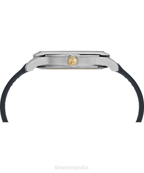 relojes | Timex Documentos americanos Reloj con correa de cuero de 41 mm. acero inoxidable/azul/gris hombres Z8X2281
