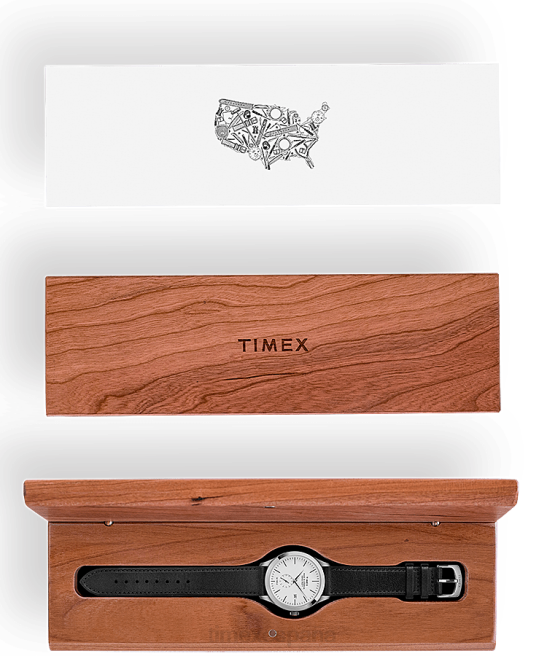 relojes | Timex Documentos americanos Reloj con correa de cuero de 41 mm. acero inoxidable/marrón/azul hombres Z8X2279