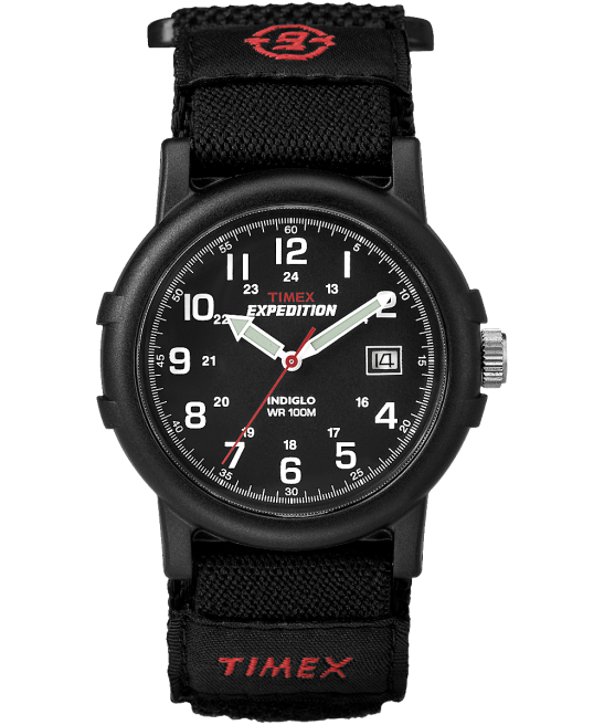 relojes | Timex Expedition Camper reloj de envoltura rápida de tela de 38 mm negro hombres Z8X2302