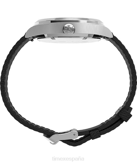relojes | Timex Reloj Waterbury tradicional con fecha y día de 39 mm con correa de cuero acero inoxidable/negro/tono plateado hombres Z8X2289