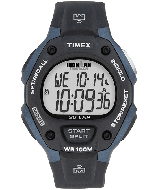 relojes | Timex Reloj ironman classic 30 de tamaño completo con correa de resina azul negro hombres Z8X2299