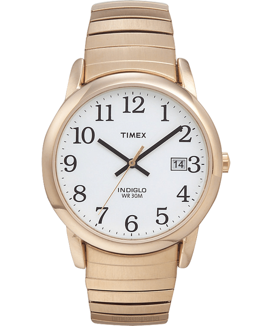 relojes | Timex reloj con banda de expansión de 35 mm de fácil lectura tono dorado/blanco hombres Z8X2311