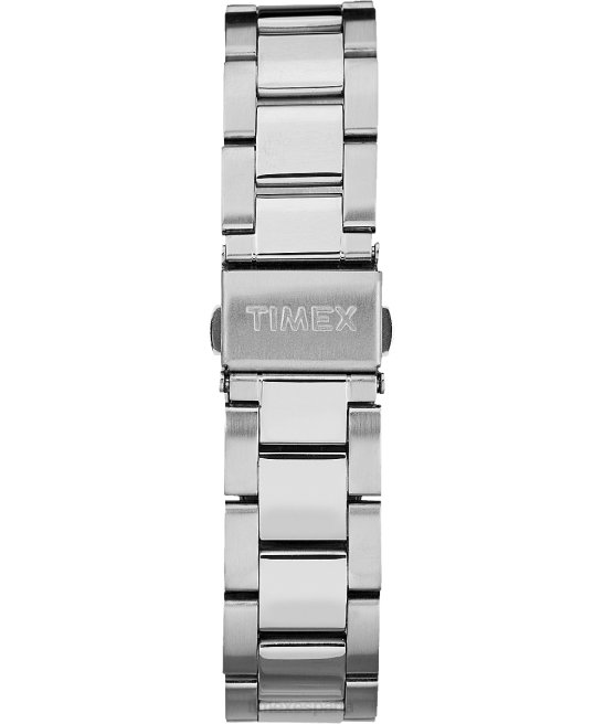 relojes | Timex reloj con pulsera de 38 mm y fecha de lectura fácil tono plateado/blanco hombres Z8X2319