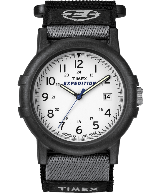 relojes | Timex reloj expedición camper de 38 mm con correa de tela blanco negro hombres Z8X2308