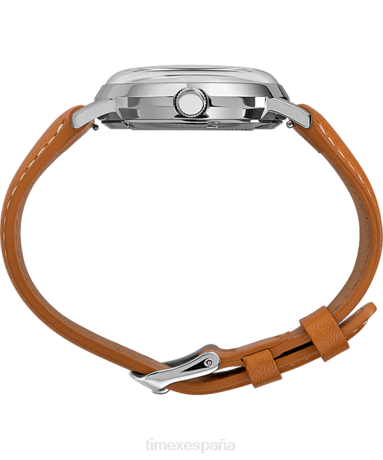 relojes | Timex Reloj Marlin automático de 40 mm con correa de piel. marrón/azul hombres Z8X260