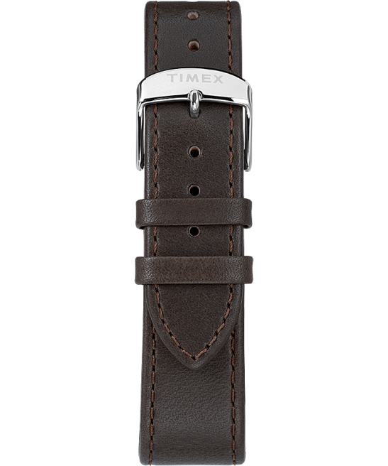 relojes | Timex Reloj cronógrafo estándar de 41 mm con correa de cuero. tono plateado/marrón/crema hombres Z8X290