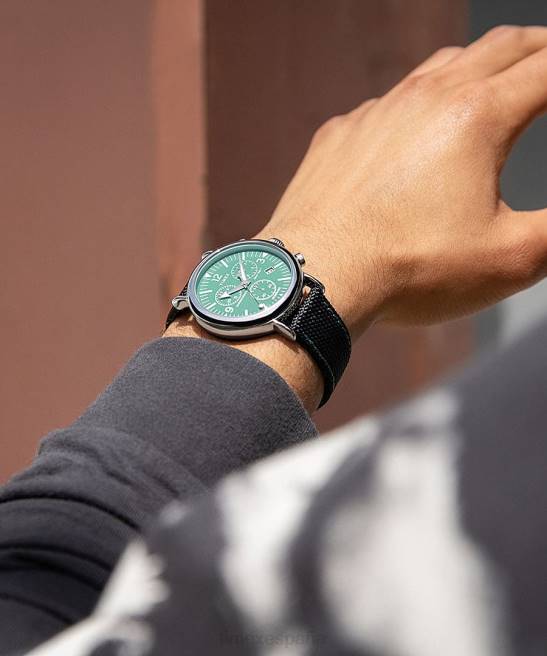 relojes | Timex Reloj cronógrafo estándar de 41 mm con correa de tela. tono plateado/negro/verde hombres Z8X288