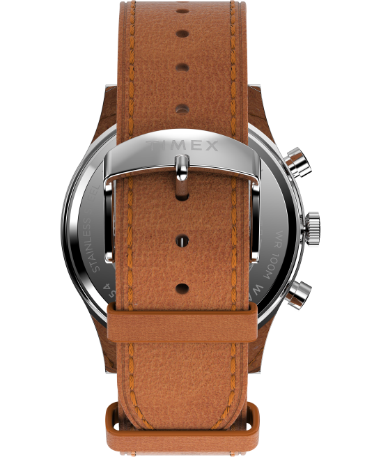 relojes | Timex Reloj cronógrafo tradicional Waterbury de 42 mm con correa de cuero. tostado/negro hombres Z8X282