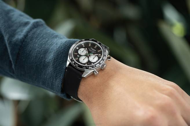 relojes | Timex reloj cronógrafo waterbury de 41 mm con correa de cuero acero inoxidable/negro/azul hombres Z8X291