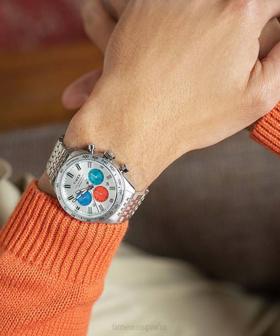relojes | Timex reloj cronógrafo waterbury de 41 mm con pulsera de acero inoxidable acero inoxidable/tono plateado hombres Z8X289