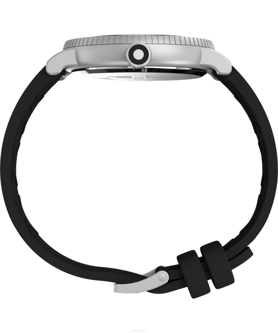 relojes | Timex reloj estándar diver de 43 mm con correa de resina ecológica tono plateado/negro/otro hombres Z8X299