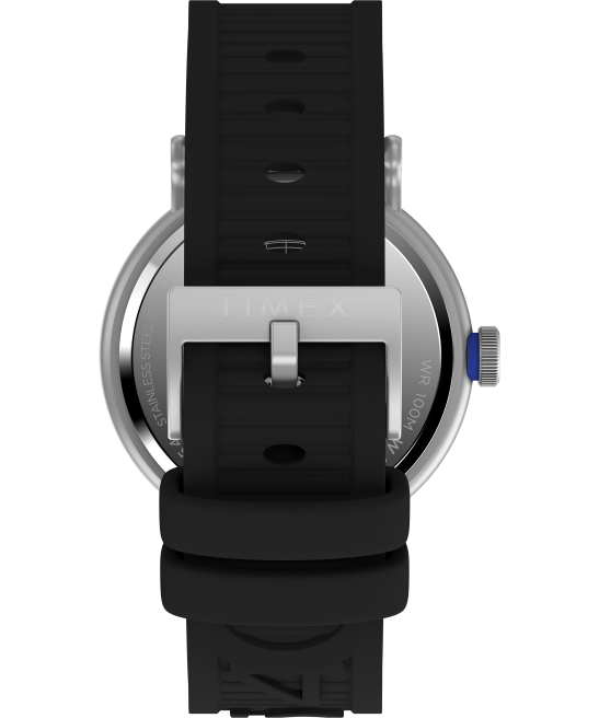 relojes | Timex reloj estándar diver de 43 mm con correa de resina ecológica tono plateado/negro/otro hombres Z8X299